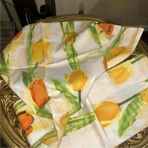 (2) Packs NEW IKEA BENITA Curtain (4) Panels 1994 TULIPS WATERCOLOR 145 X 225 CM